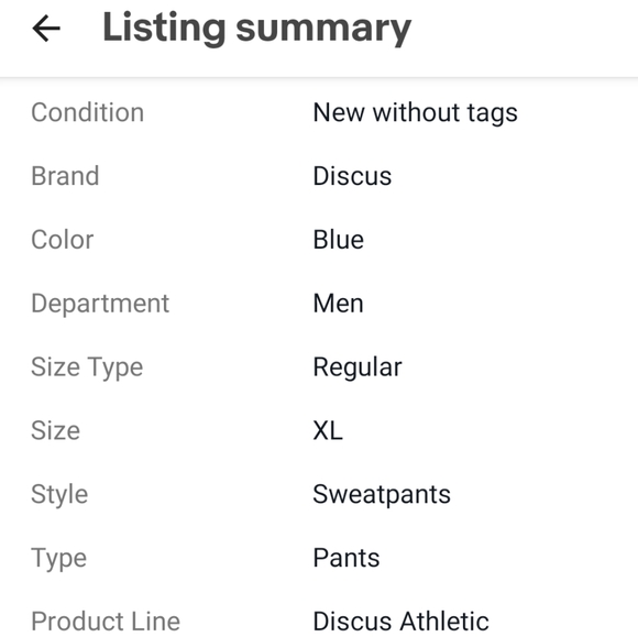 Discus Heavyweight Men's Athletic Blue Sweatpants - Picture 11 of 12